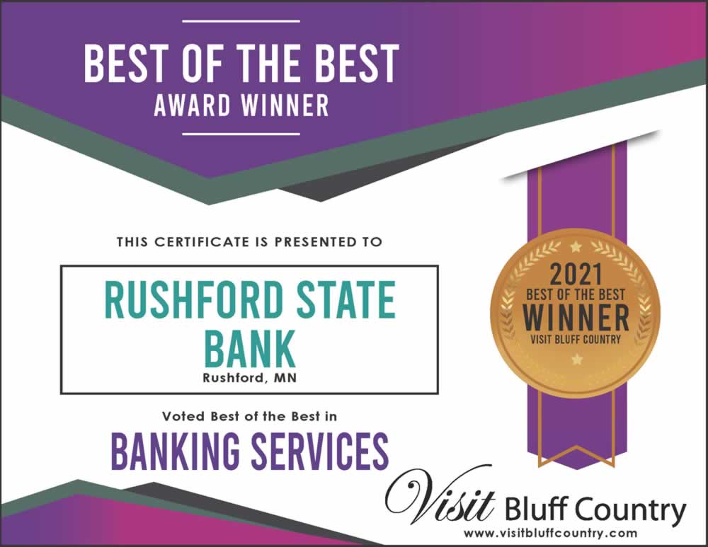 The best Bank in Bluff Country