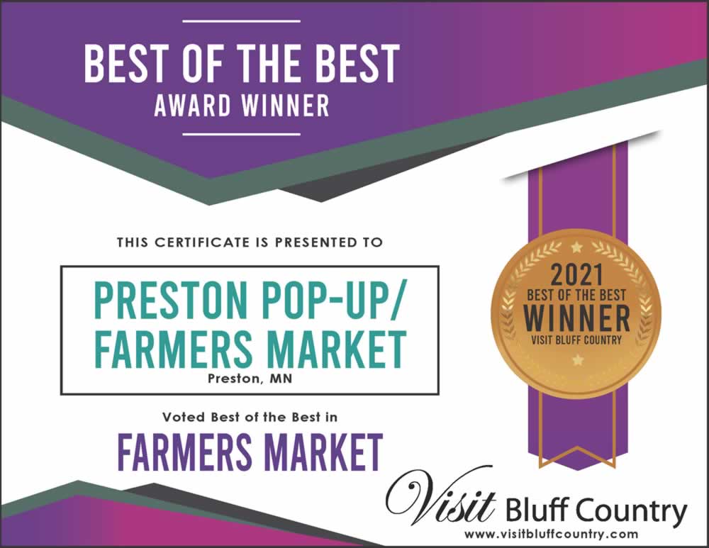 The Best Farmers Market in Bluff Country in Preston MN