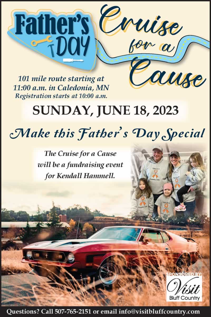 Father's Day Cruise for a Cause - Starts in Caledonia, MN