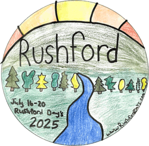 2025 Rushford Days commemorative button design. Photo submitted