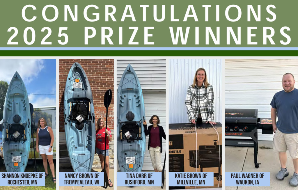 2025 Visit Bluff Country Prize Winners